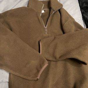 TNA FLEECE POLO SWEATSHIRT